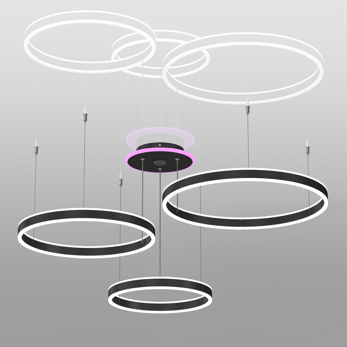 Изображение товара Подвесная люстра WiFi с пультом LED Citilux Дуэт Смарт CL719A701 (Умный дом, Алиса)