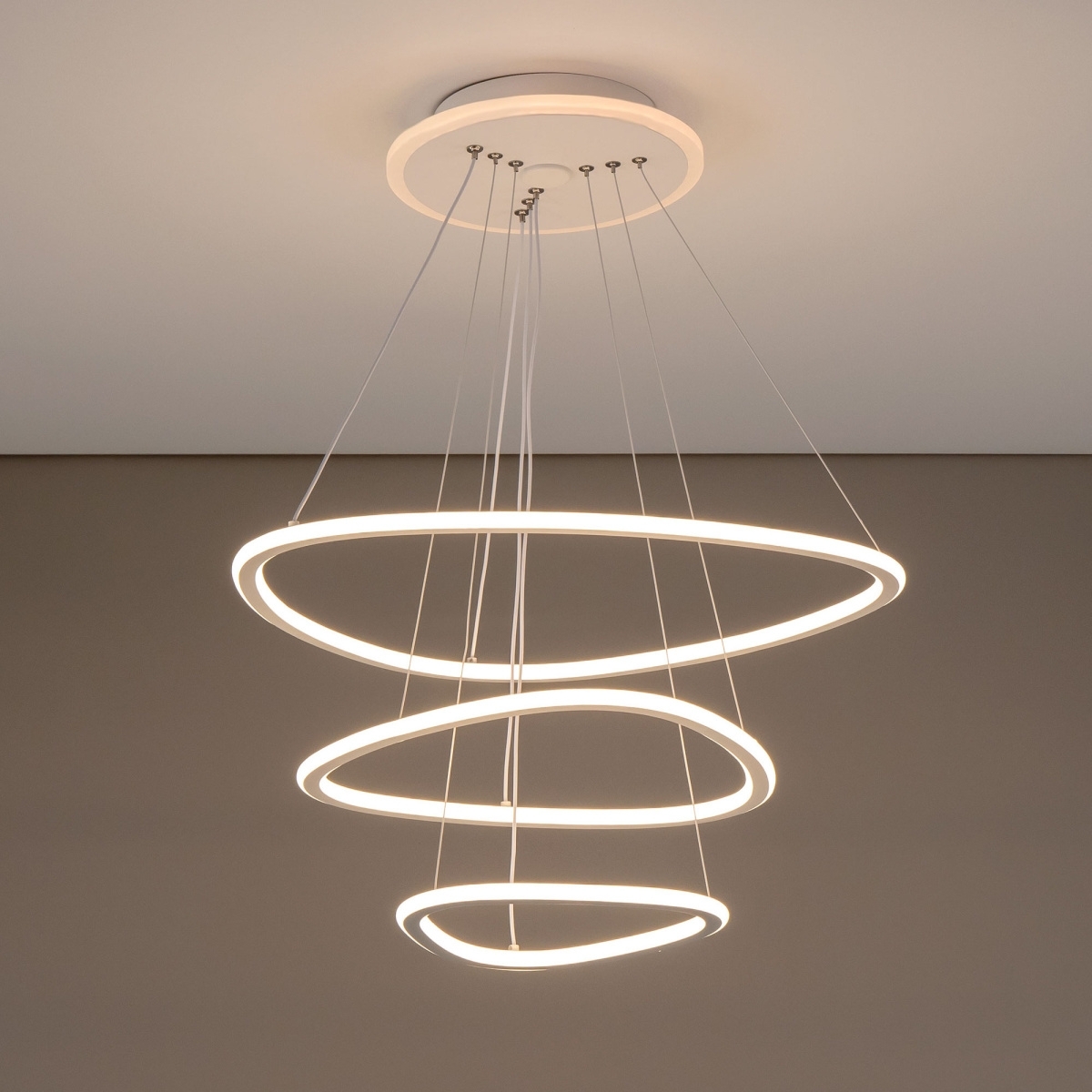 Изображение товара Умная подвесная RGB люстра WiFi светодиодная с пультом Белая Citilux Неон Смарт CL731A330E (Умный дом, Алиса)