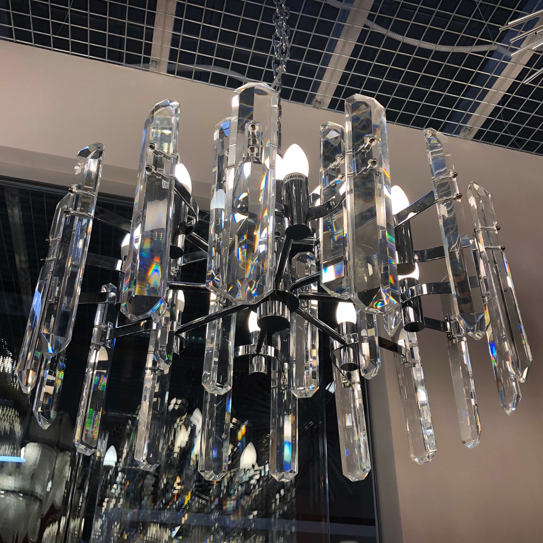 Изображение товара Подвесная люстра Cloyd Estrada 10274 с стеклянными кристаллами и регулировкой высоты