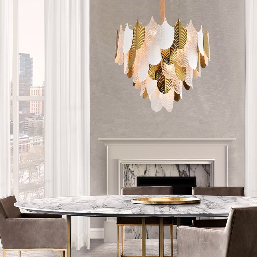 Изображение товара Подвесная люстра листья Cloyd Bonga 10952 с регулируемой высотой и светодиодами