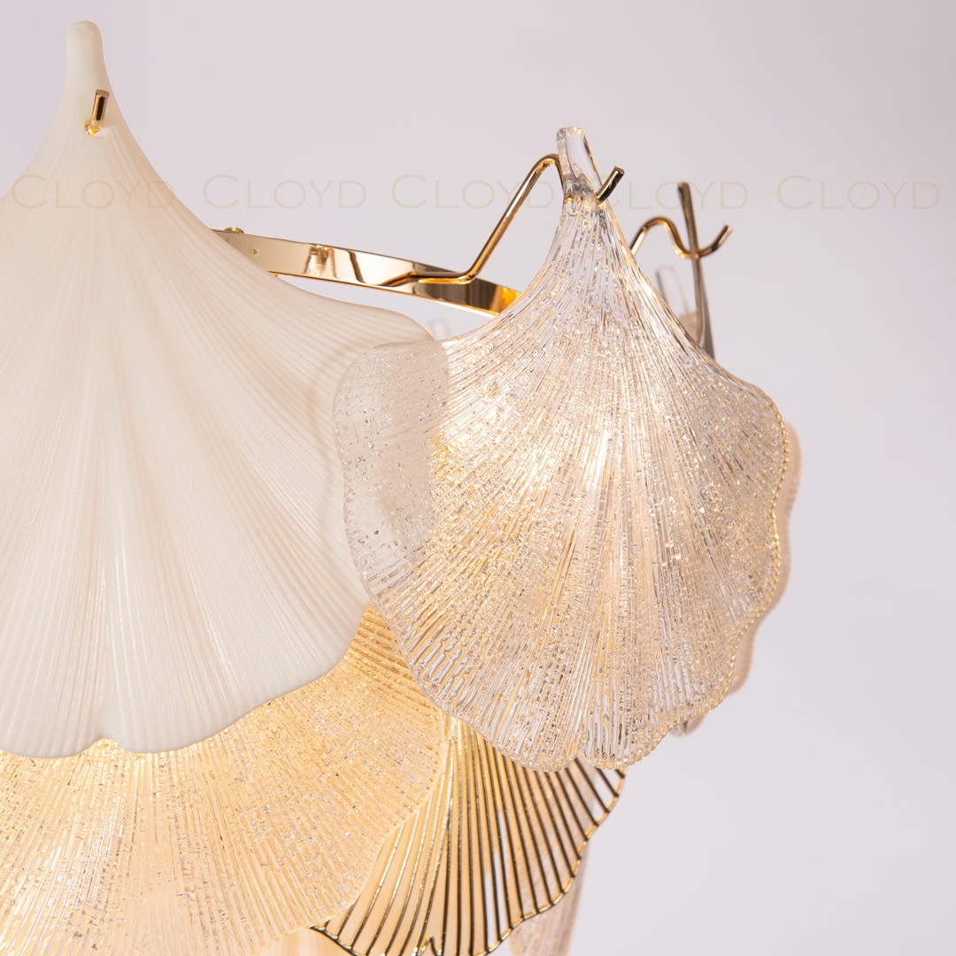 Изображение товара Подвесная люстра Cloyd Polynesia 10965 с листьями белая золото