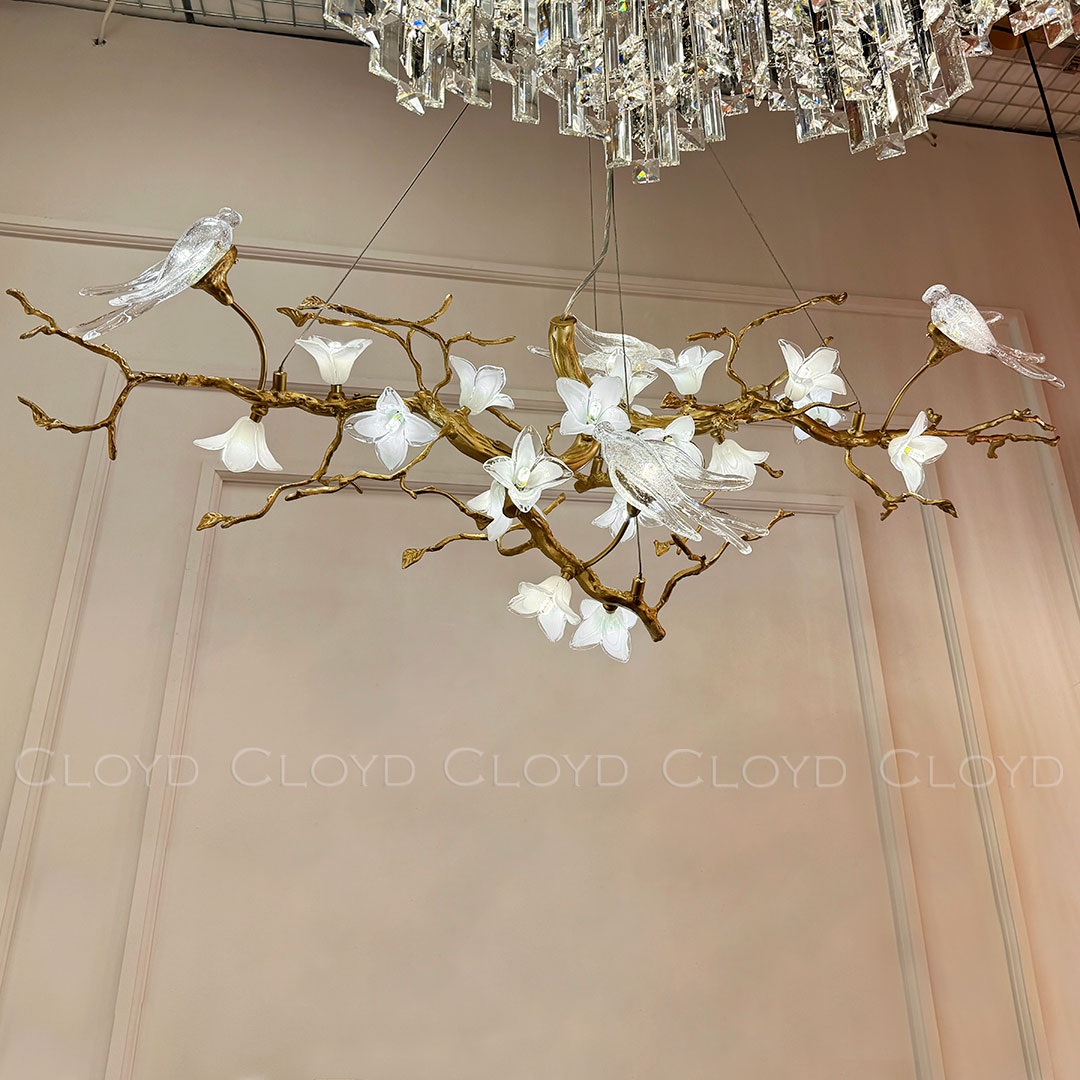 Изображение товара Подвесная люстра (цветы, птички) Cloyd Sirin 11107