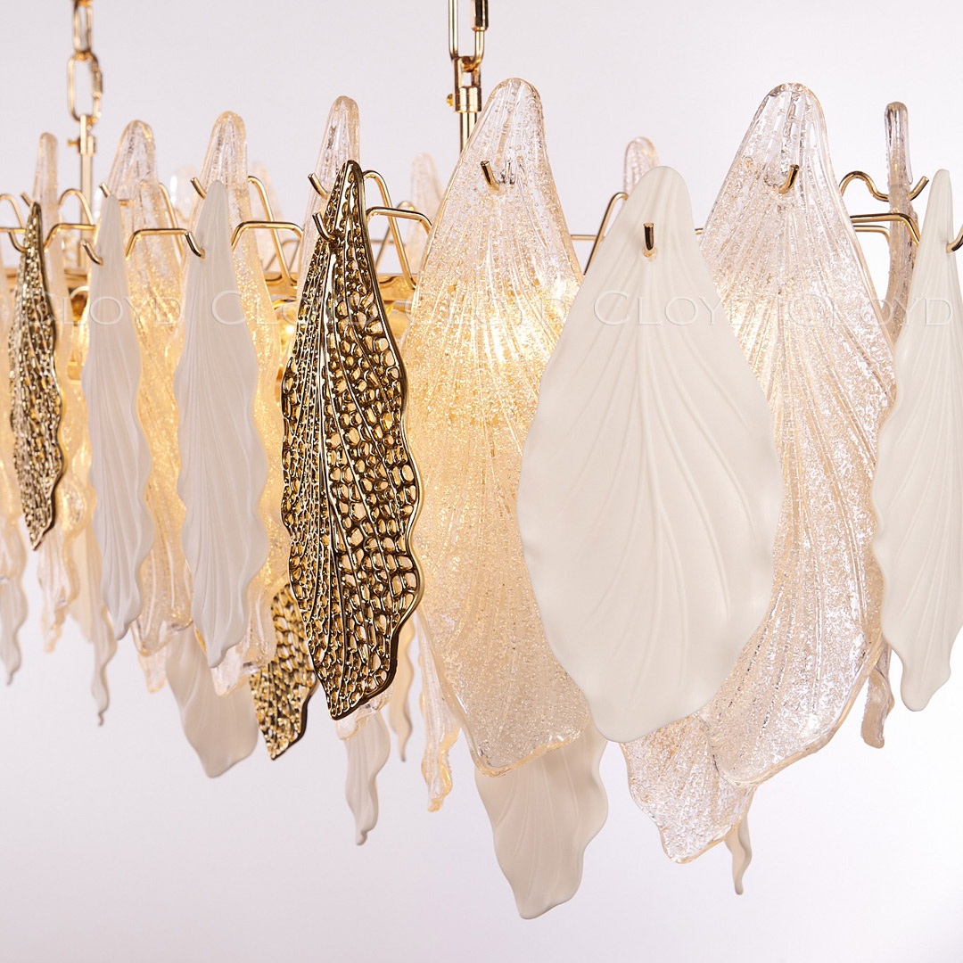 Изображение товара Подвесная люстра листья Cloyd Senegal 11178 с светодиодами золото стекло