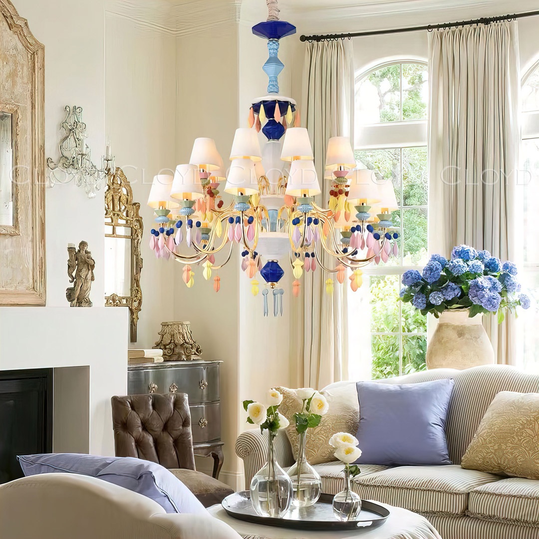 Изображение товара Подвесная люстра Cloyd Lottie 11214 классика с яркими цветами и 20 LED лампами