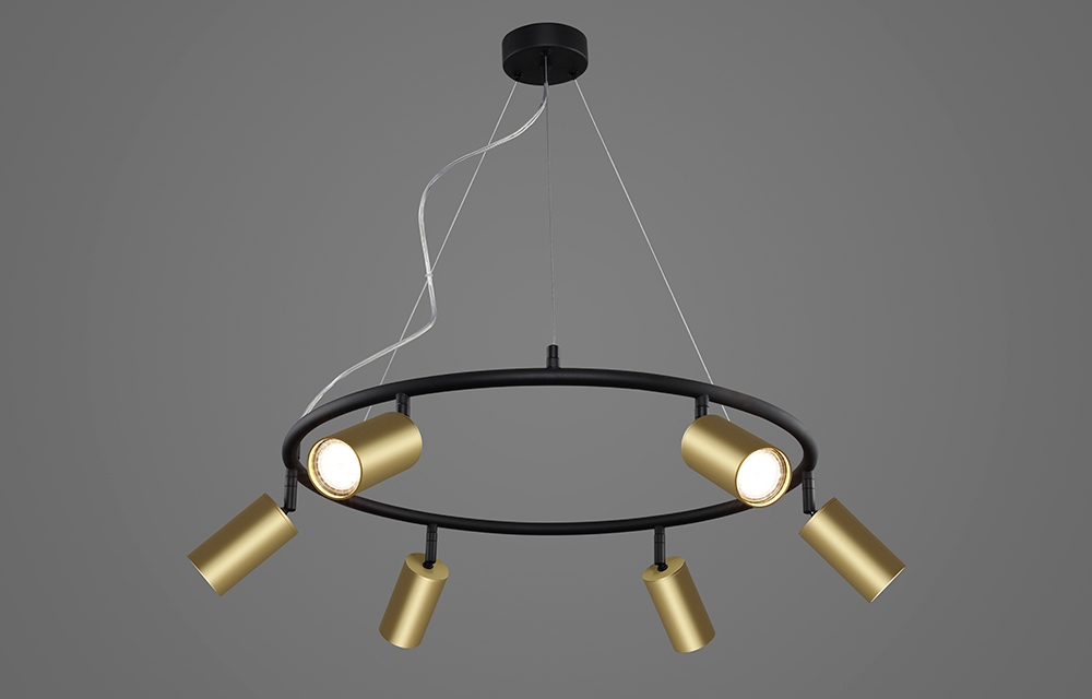 Изображение товара Подвесной светильник Crystal Lux CLT 015C6 D600 BL-GO кольцо