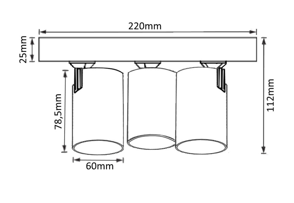 Изображение товара Спот Crystal Lux CLT 017W3 D230 WH 3 лампы современный стиль