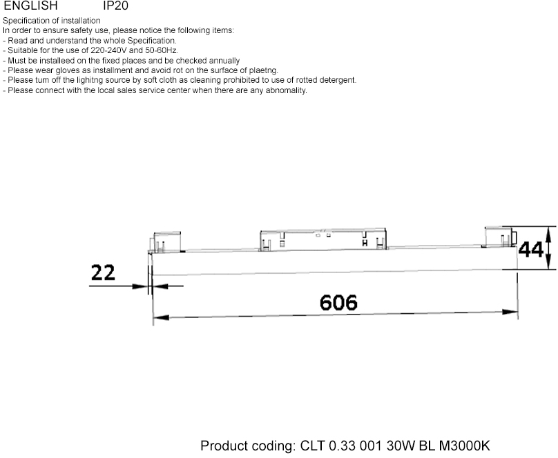Изображение товара Трековый светильник светодиодный 48V магнитный Crystal Lux SPACE CLT 0.33 001 30W BL M3000K