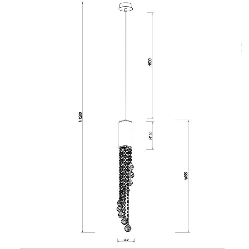 Изображение товара Подвесной светильник Crystal Lux CREEK SP1 для кухни и кафе стиль модерн