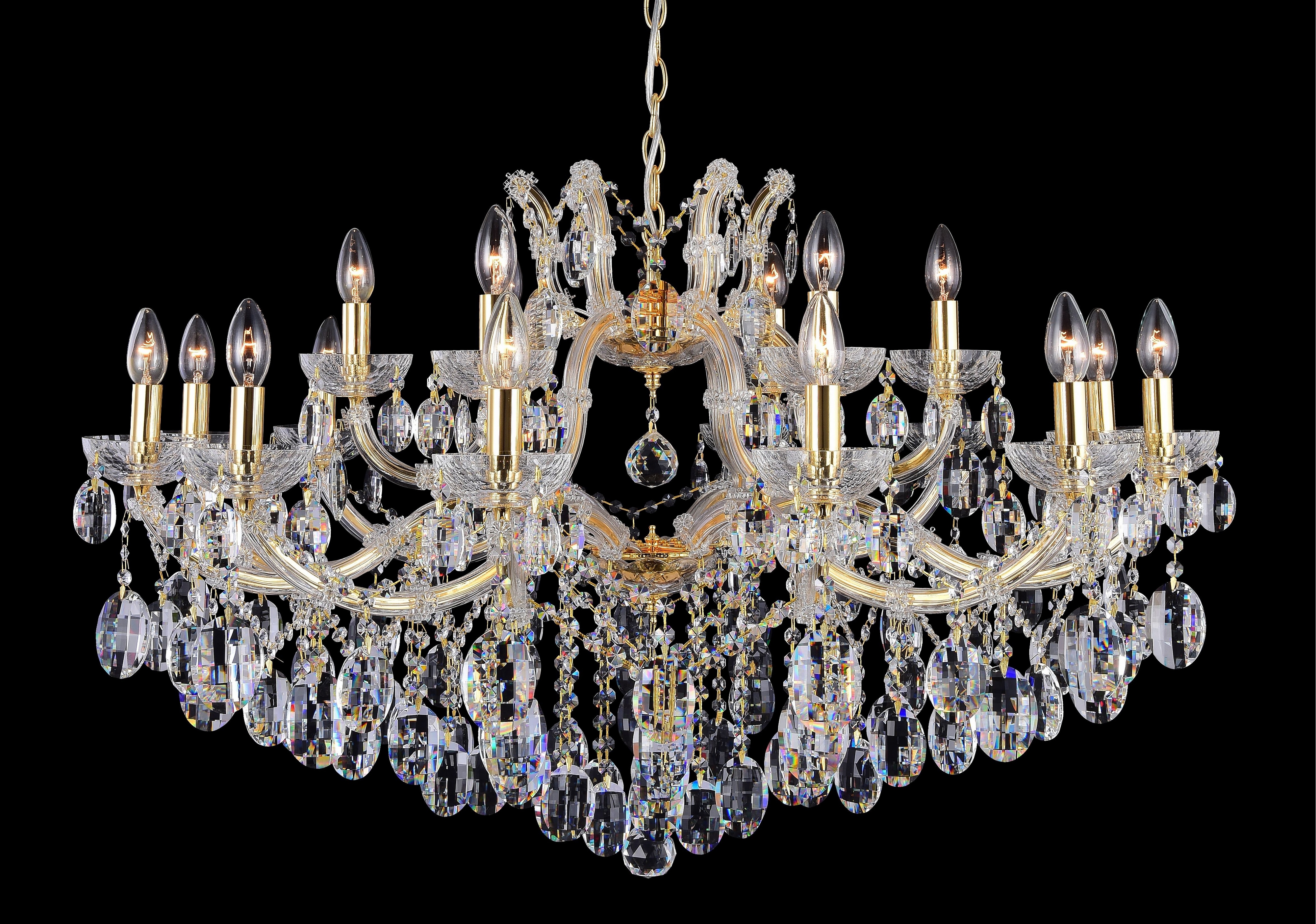 Изображение товара Подвесная люстра Crystal Lux HOLLYWOOD SP12+6 GOLD подсвечник