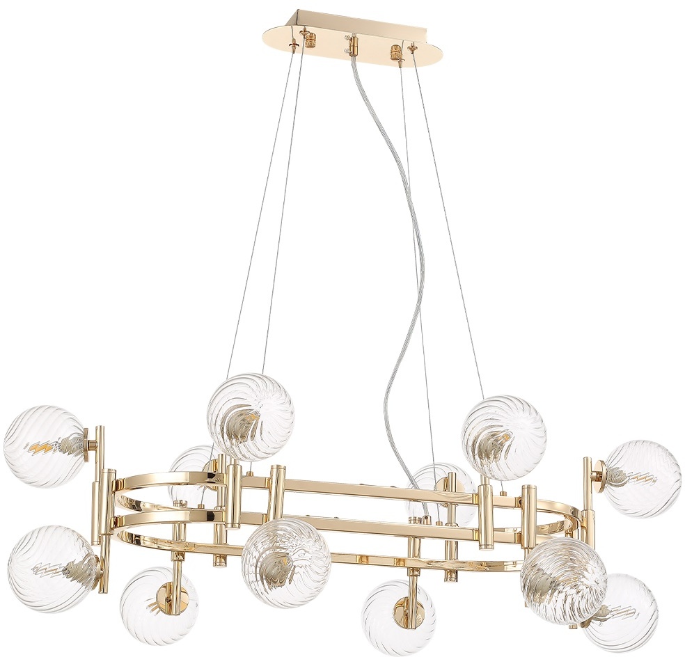 Изображение товара Подвесная люстра Crystal Lux LUXURY SP12L GOLD 12 шариков стиль модерн