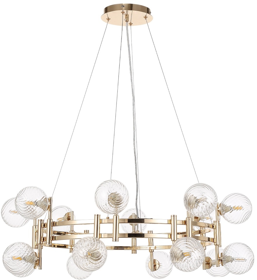 Изображение товара Подвесная люстра Crystal Lux LUXURY SP16 GOLD (плафоны шарики)