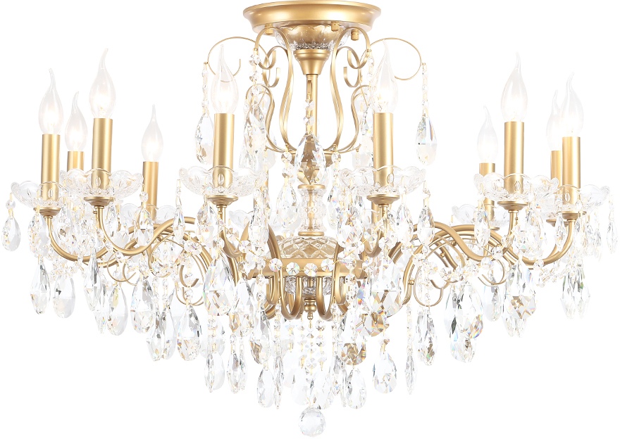 Изображение товара Потолочная люстра на штанге Crystal Lux MONTANA PL12 подсвечник с подвесками