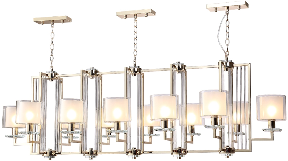 Изображение товара Подвесная люстра Crystal Lux NICOLAS SP12 L1600 GOLD/WHITE