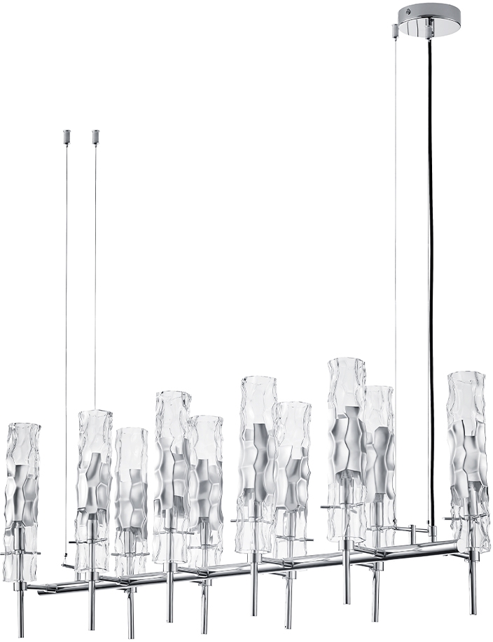 Изображение товара Подвесная люстра Crystal Lux PRIMAVERA PRIMAVERA SP10 CHROME современный дизайн