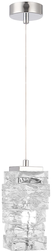 Изображение товара Подвесной светильник Crystal Lux ROLANDO SP1.2 CHRONE с хрусталем и регулировкой высоты