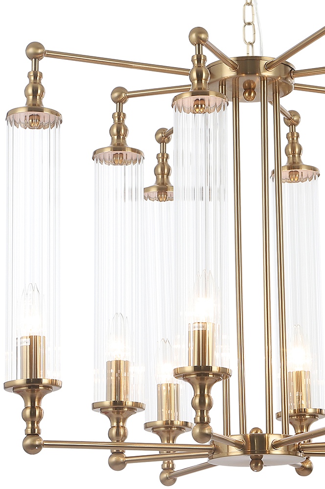 Изображение товара Подвесная люстра Crystal Lux TOMAS SP8 D650 BRASS стиль модерн