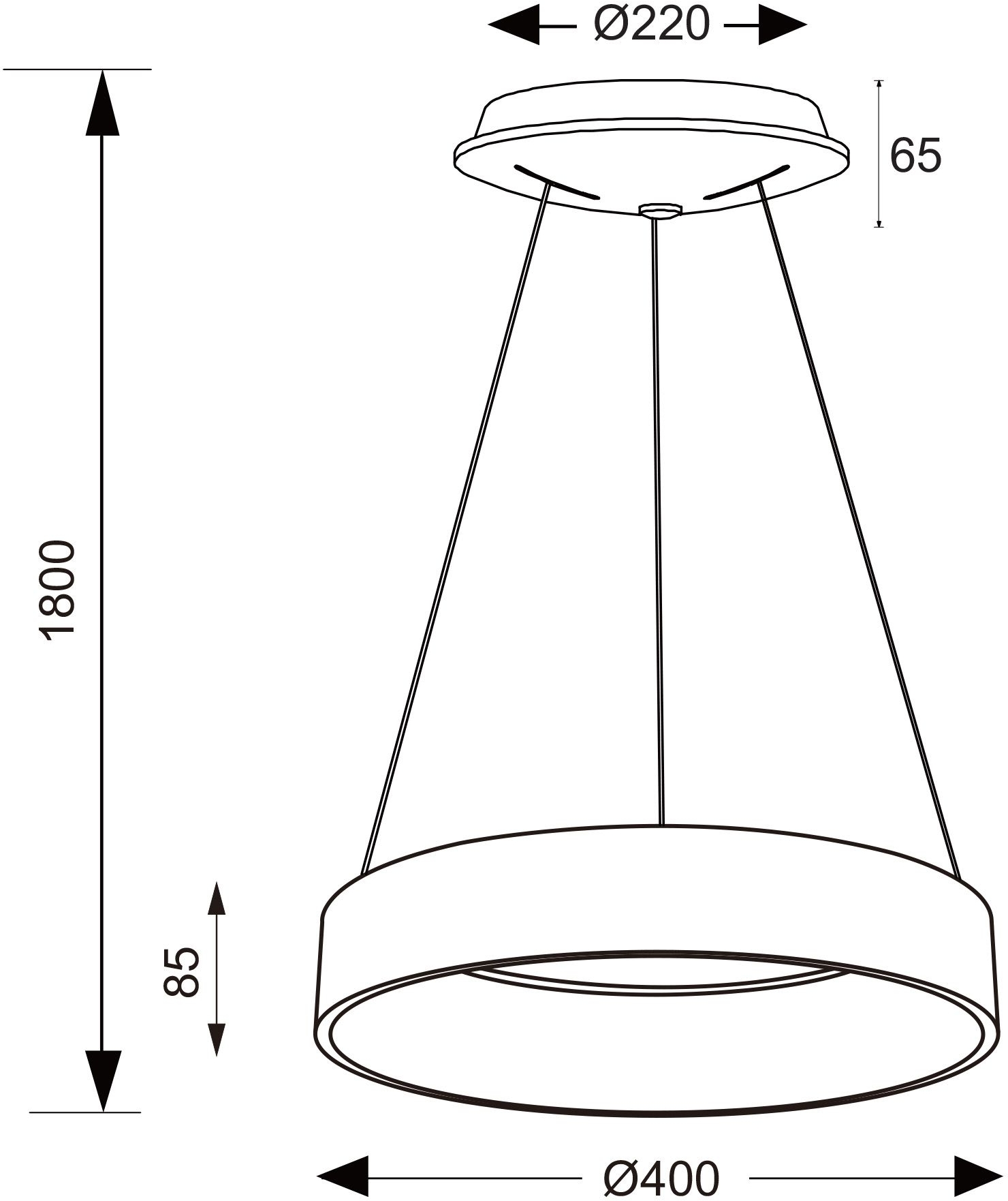 Изображение товара Подвесной светильник LED Deko-Light Sculptoris 342184 кольцо современный дизайн
