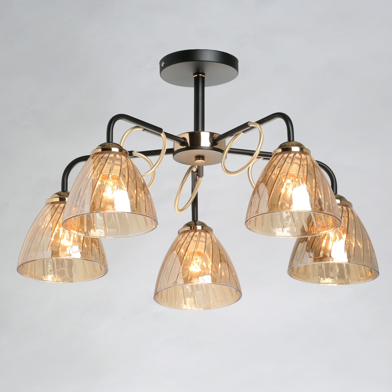 Изображение товара Потолочная люстра на штанге De City Альфа 324017905 в стиле модерн 5 плафонов