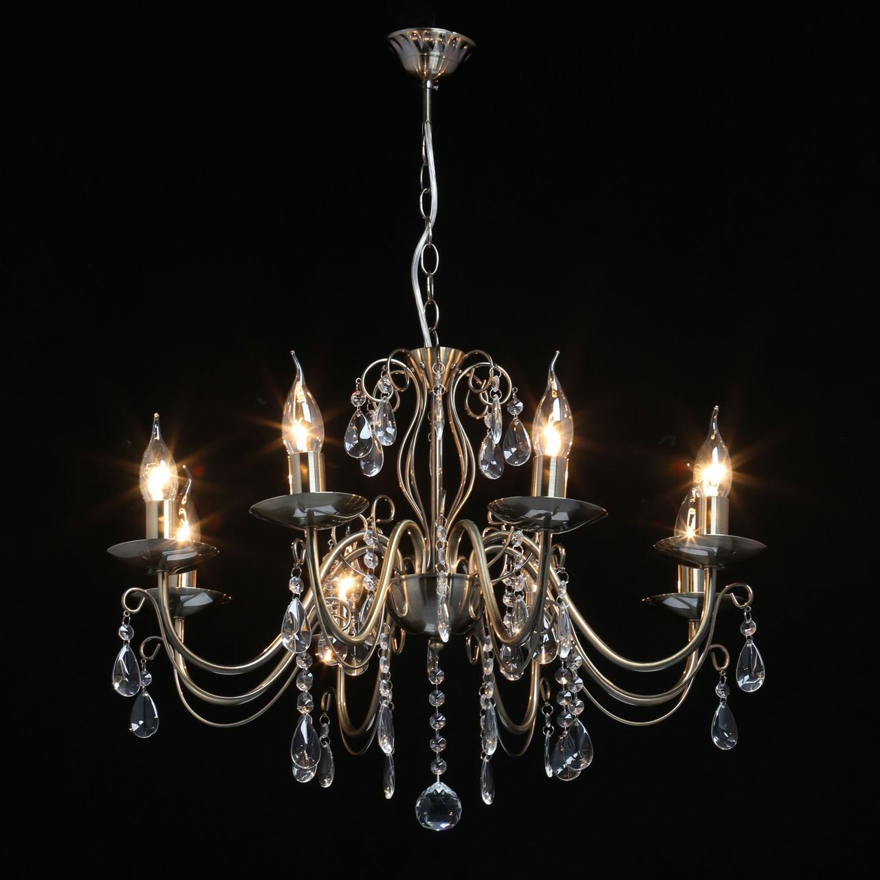 Изображение товара Подвесная люстра De City Аврора 371015408 с хрусталем классическая