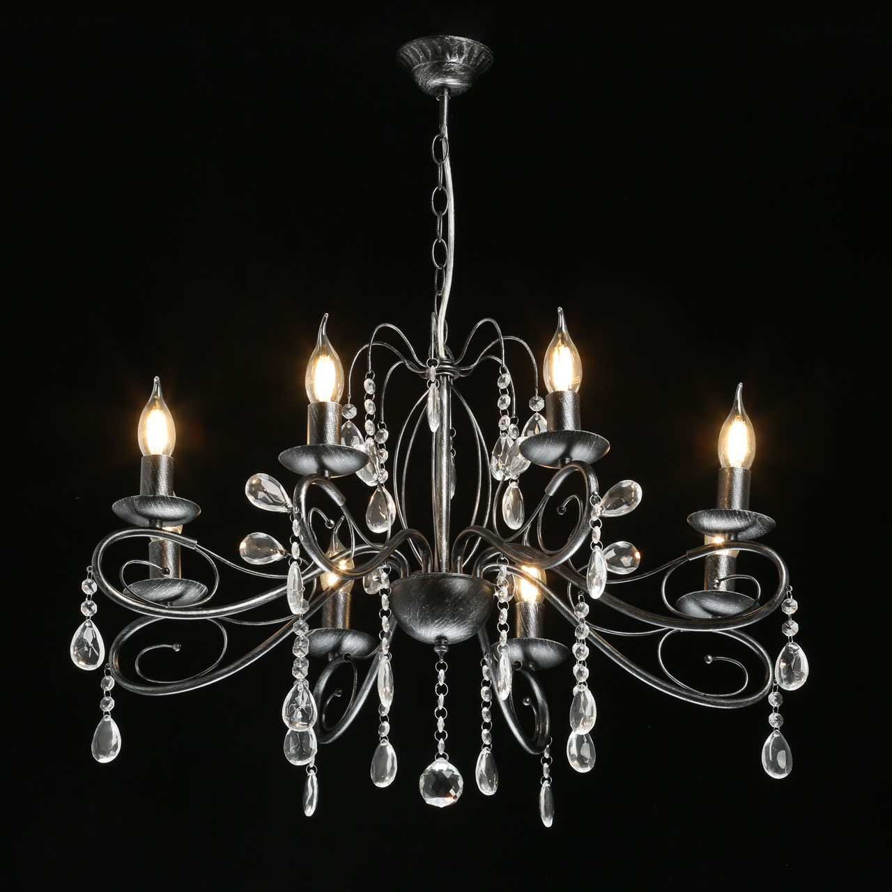 Изображение товара Подвесная люстра De City Лада 442010708 с подсвечниками и подвесками