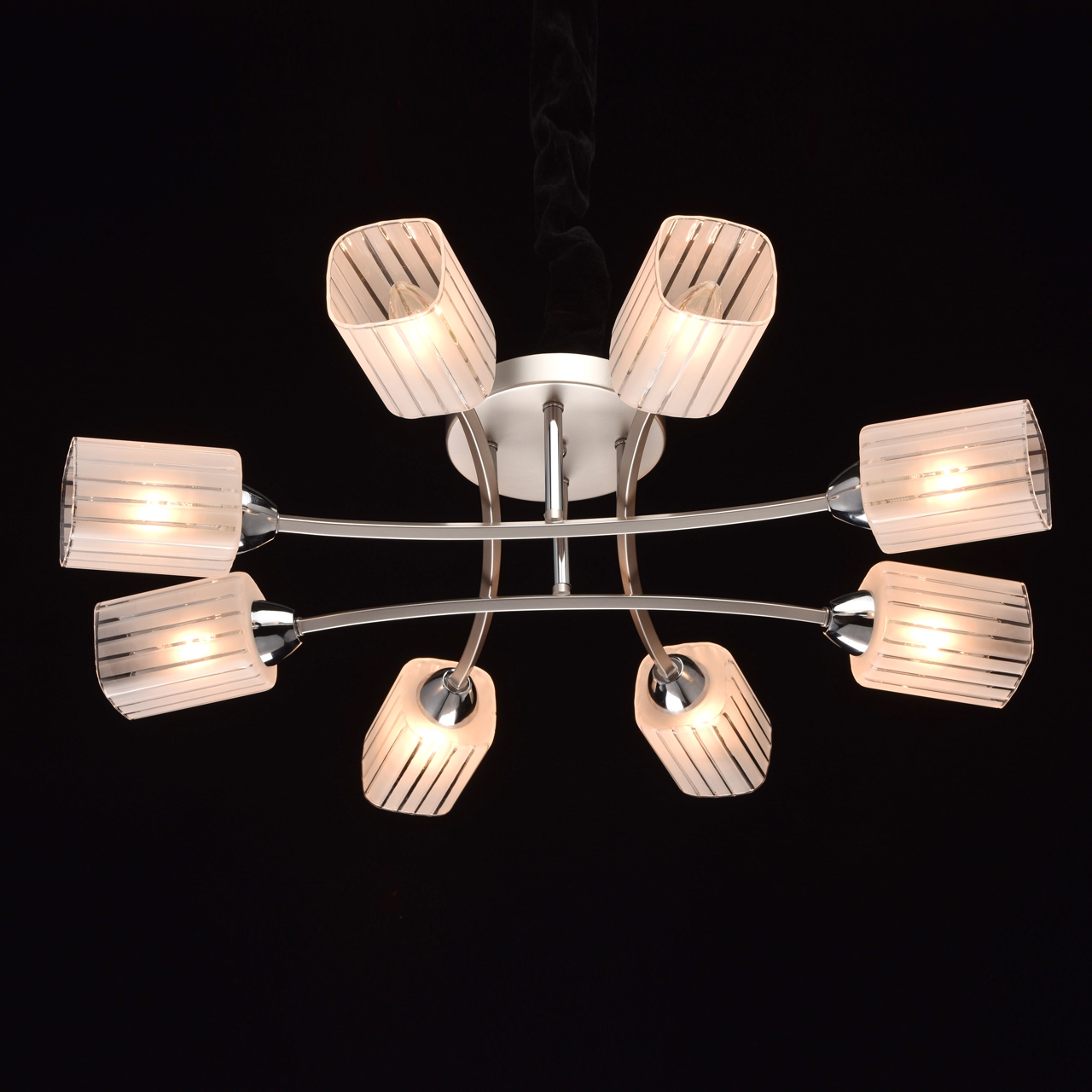 Изображение товара Потолочная люстра DeMarkt Олимпия 638012308 стиль минимализм 8 ламп 480 Вт