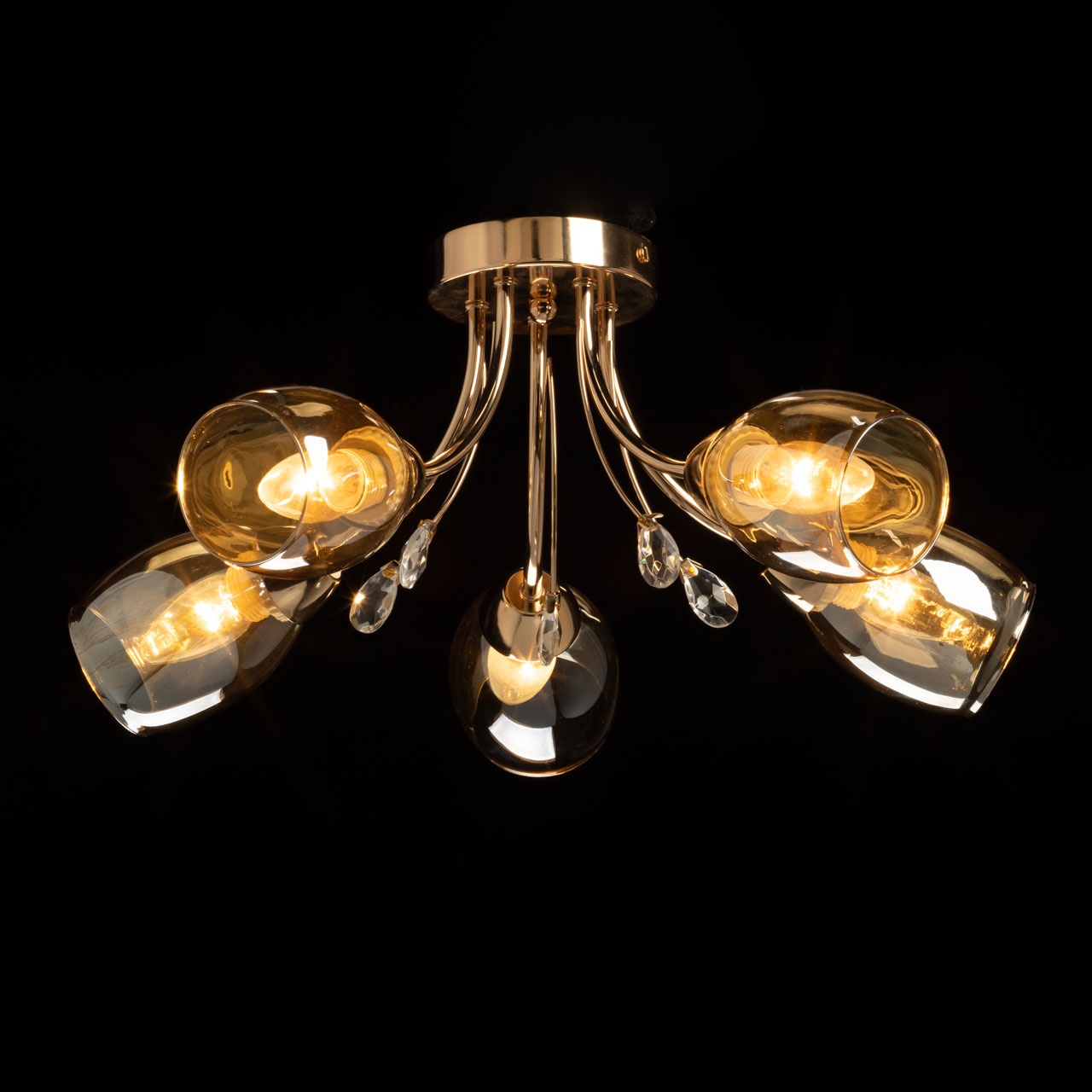 Изображение товара Потолочная люстра De City Нежность 676017305 модерн стекло металла 5 ламп