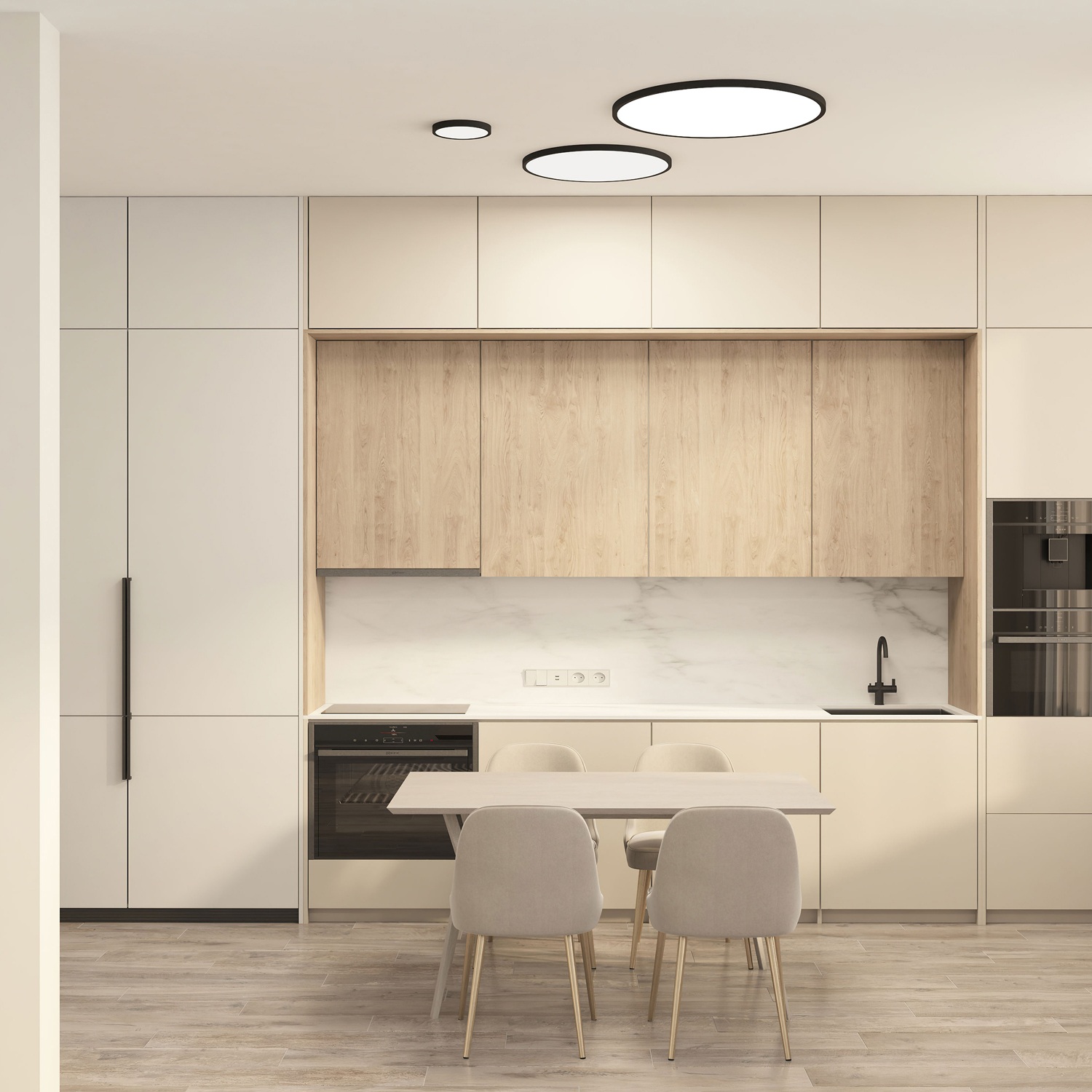 Изображение товара Потолочный светодиодный светильник круглый DK6524-BK Denkirs 50W 4500lm IP40