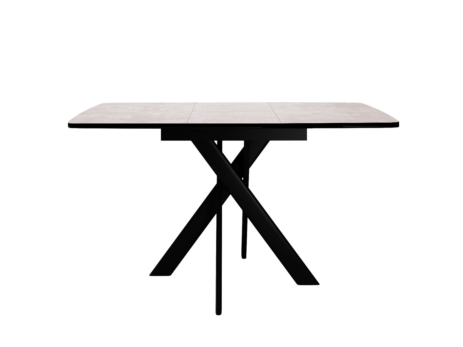 Изображение товара Стол DikLine DB110 Хромикс белый/черные опоры 00-00079992