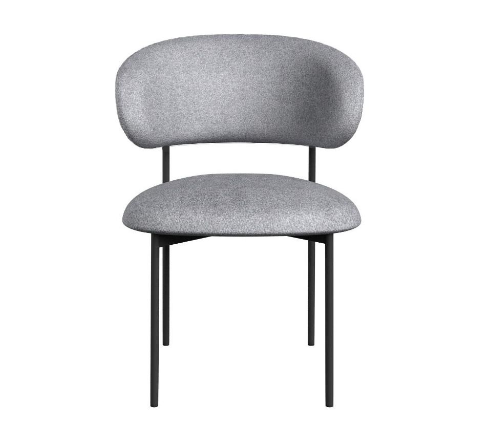 Изображение товара Стул DikLine 201 NS10 GREY обеденный с черными металлическими ножками