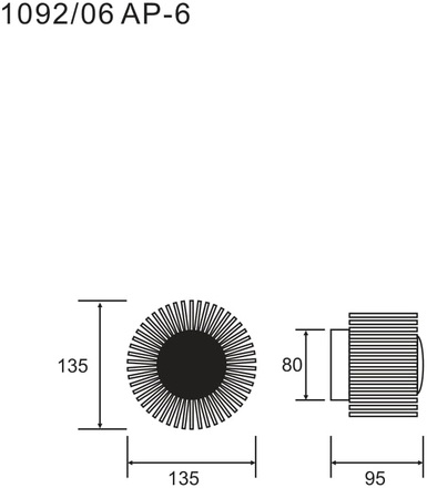 Изображение товара Настенный светильник светодиодный Divinare Aurora 1092/06 AP-6 стиль модерн