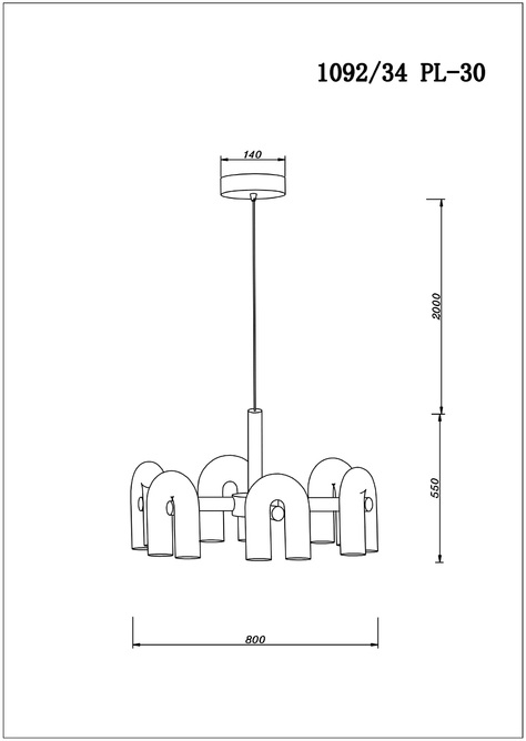 Изображение товара Люстра led подвесная с пластиковым плафоном Divinare Twins 1092/34 PL-30