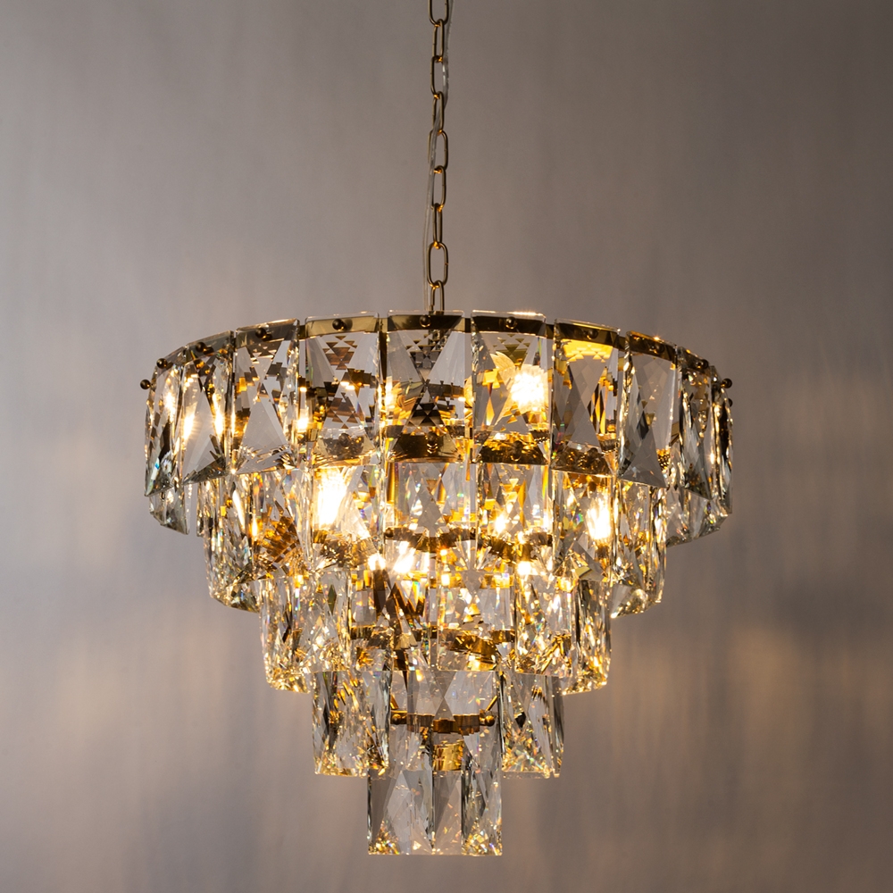 Изображение товара Подвесная каскадная люстра хрустальная Divinare 3508/17 LM-6 с регулировкой высоты