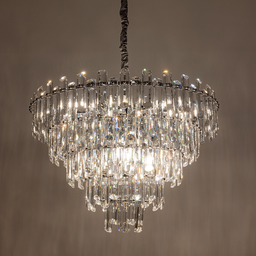 Изображение товара Подвесная каскадная люстра из хрусталя Divinare Rosie 3511/02 LM-16