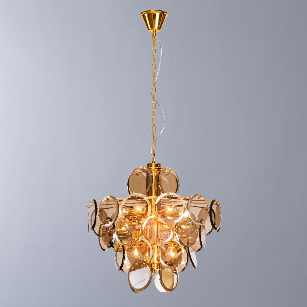 Изображение товара Подвесная хрустальная люстра каскадная Divinare Chloe 7566/01 SP-8 светодиодная