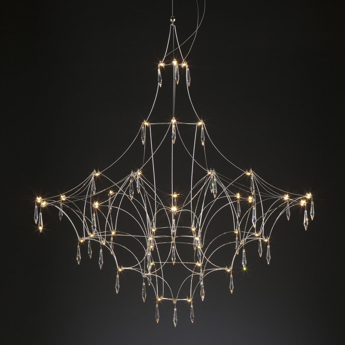 Изображение товара Люстра led подвесная с хромированной арматурой Delight Collection Lucciola 9176P/S silver