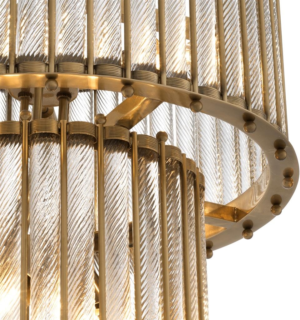 Изображение товара Подвесная люстра Tiziano KG0907P-6 brass классический стиль стекло металл