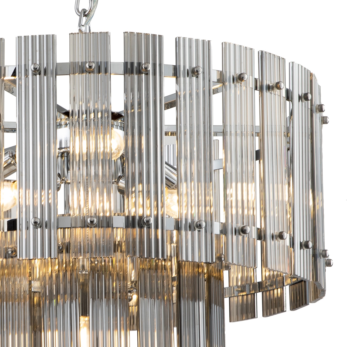 Изображение товара Подвесная люстра Delight Collection Ruby KG1112P-7 chrome/дымчатый стекло