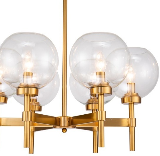 Изображение товара Потолочная люстра на штанге Delight Collection Jade KM1106P-6 brass стиль лофт