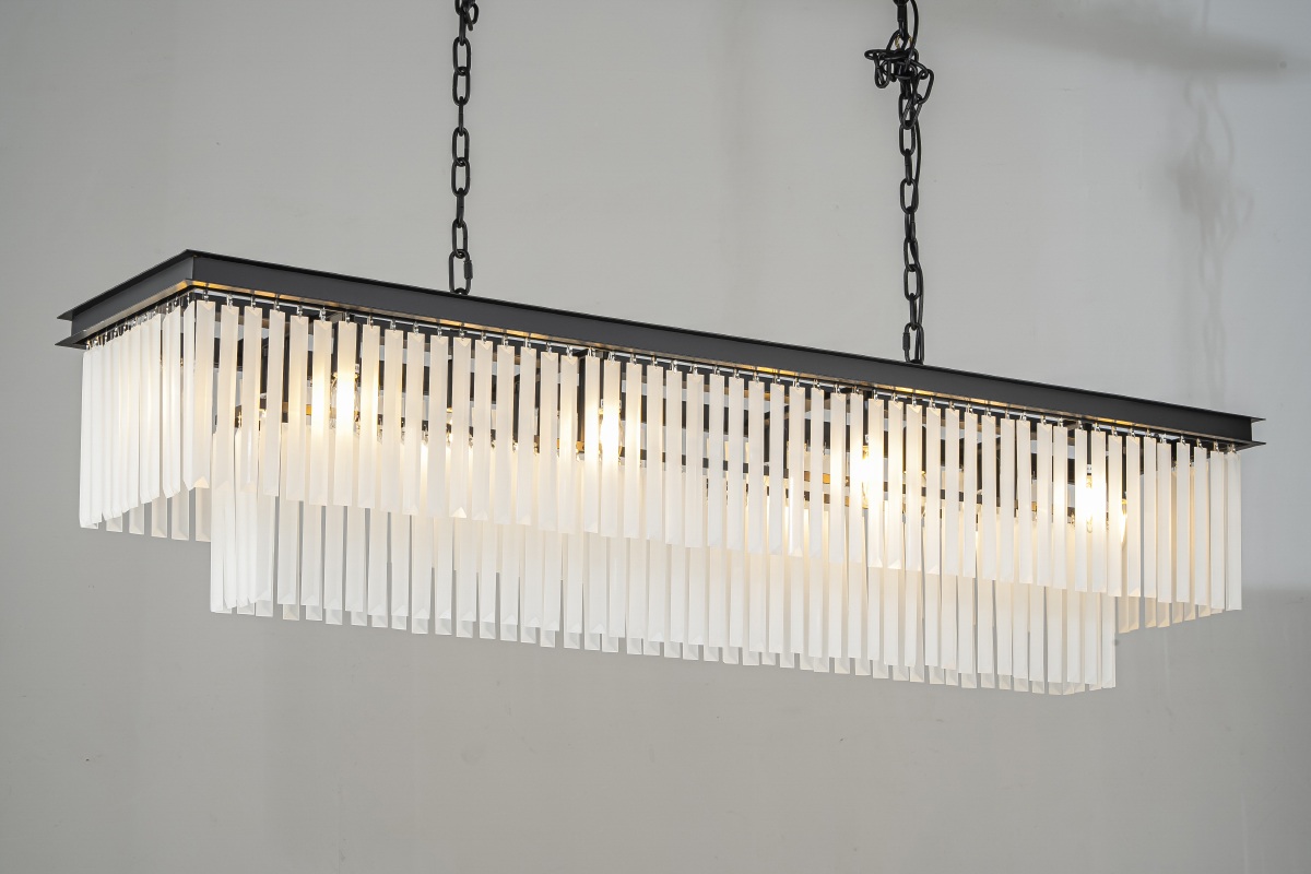 Изображение товара Подвесная люстра в стиле Арт-Деко с 12 лампами черный и белый цвет