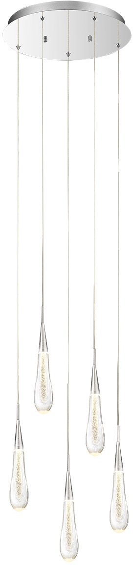 Изображение товара Подвесной светильник светодиодный MD-023B-5 chrome для модерна