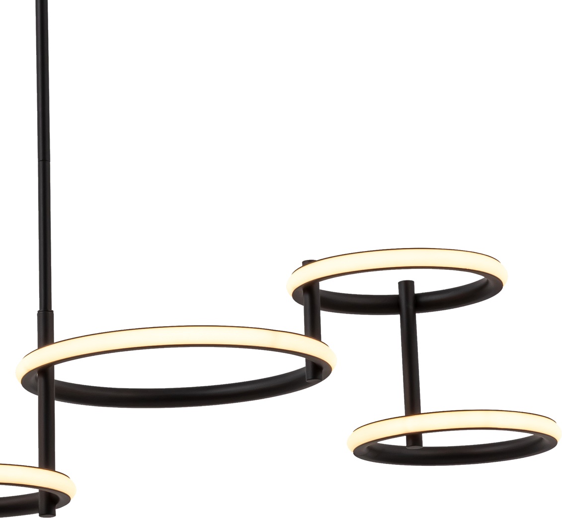 Изображение товара Подвесная люстра светодиодная на штанге Delight Collection MD20001002 MD20001002-8A matt black кольцо