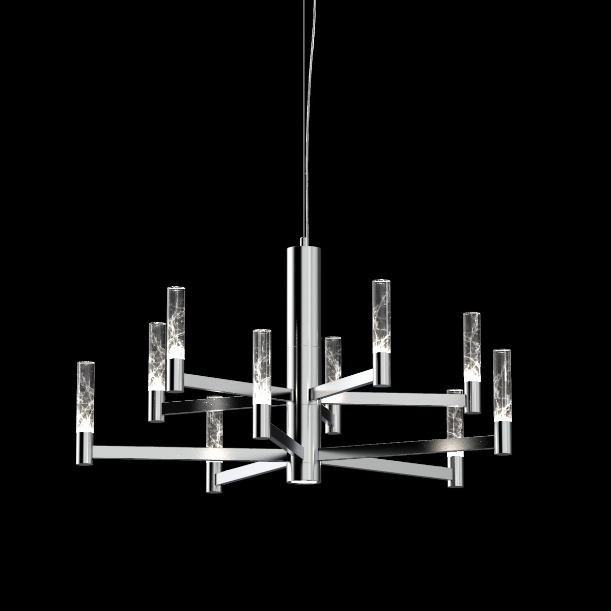 Изображение товара Подвесная светодиодная люстра Delight Collection MD2051-10A chrome