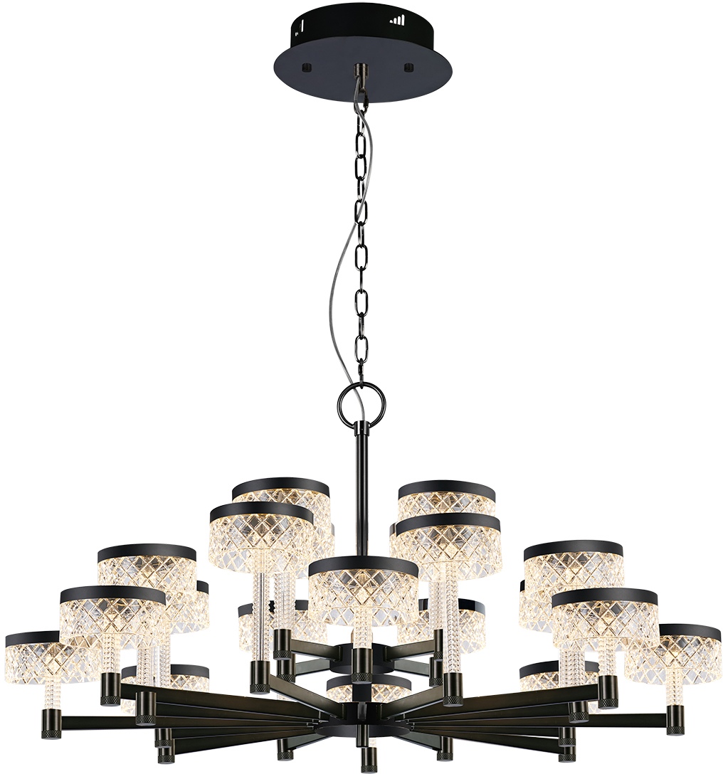 Изображение товара Подвесная люстра светодиодная Delight Collection Diamond cut MD21020075-20A matt black