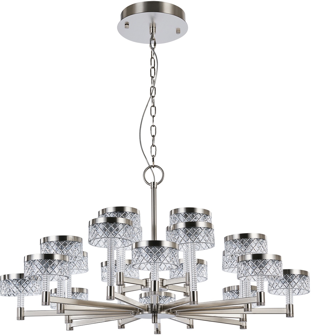 Изображение товара Подвесная люстра светодиодная Delight Collection Diamond cut MD21020075-20A satin nickel
