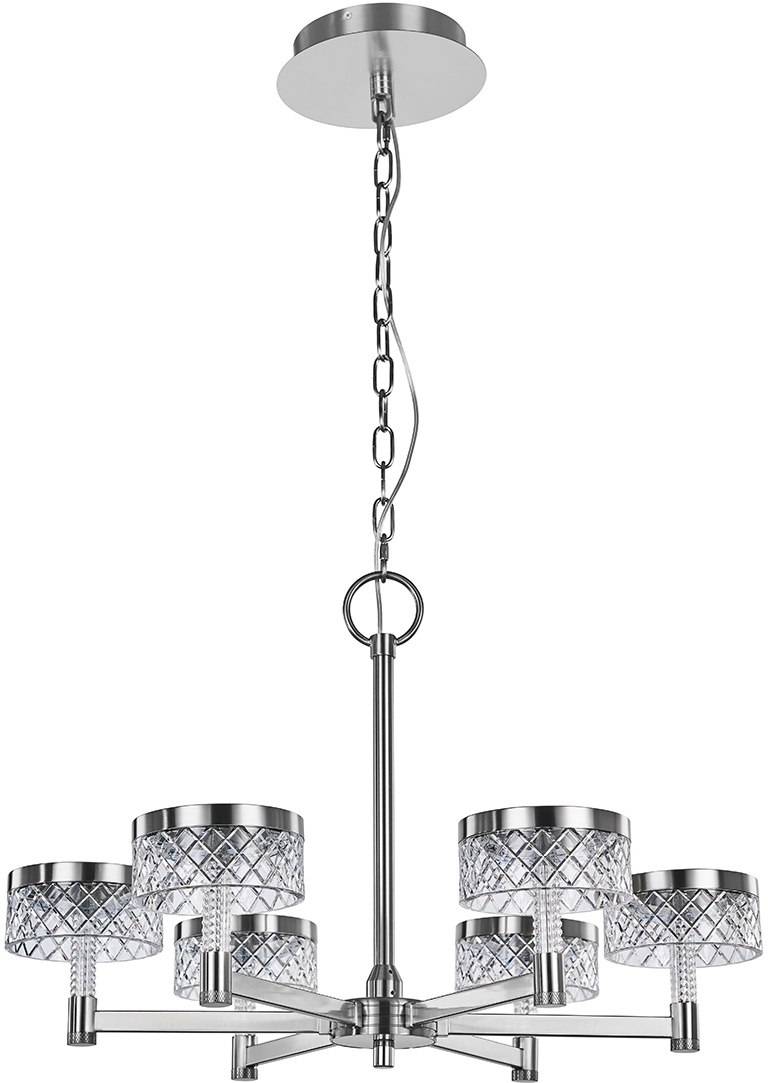 Изображение товара Подвесная люстра светодиодная Diamond cut MD21020075-6A хром для классического интерьера