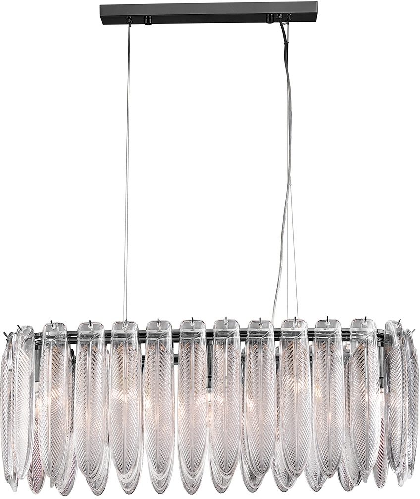 Изображение товара Подвесная люстра Delight Collection Piuma MD22027002-L82 черная 10 ламп