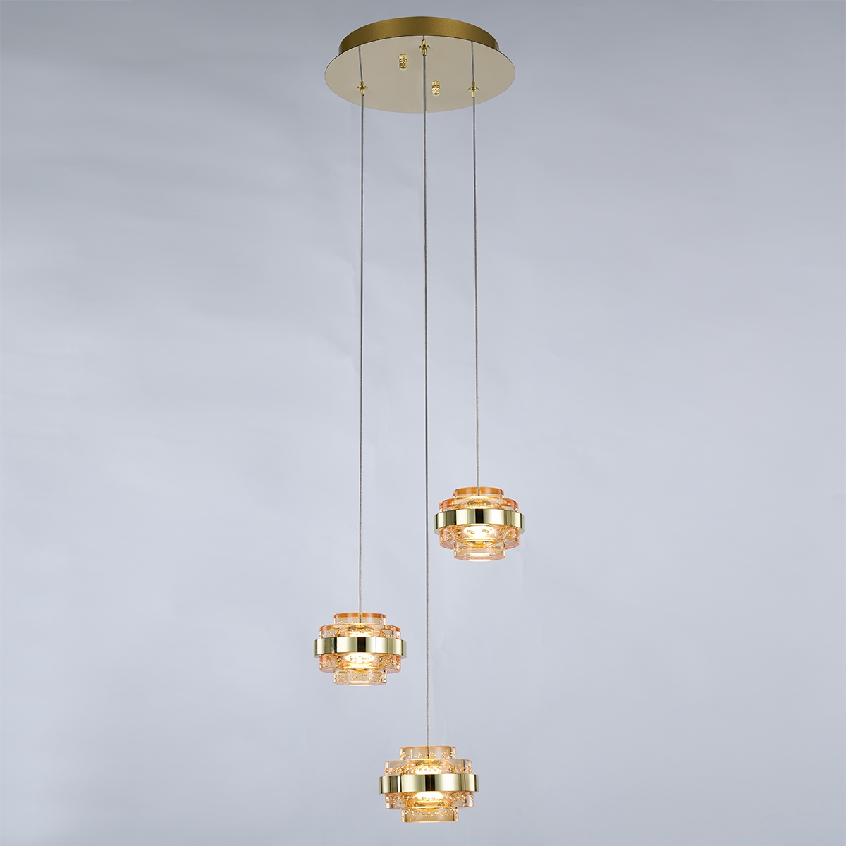 Изображение товара Подвесной светильник светодиодный DeLight Collection Indiana MD22030002-3A gold/champagne