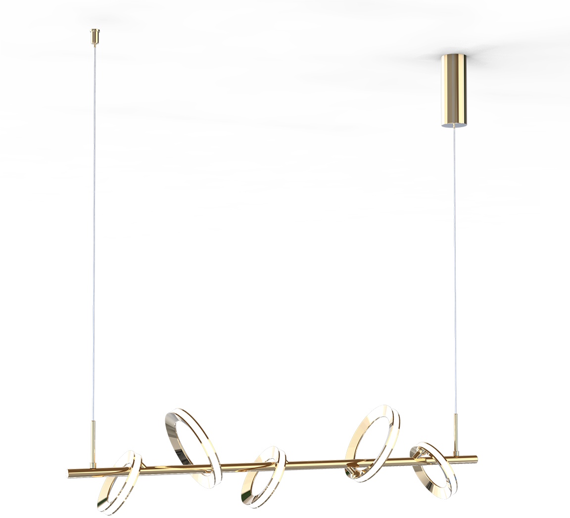 Изображение товара Подвесной светильник светодиодный золотой 5 ламп современный стиль