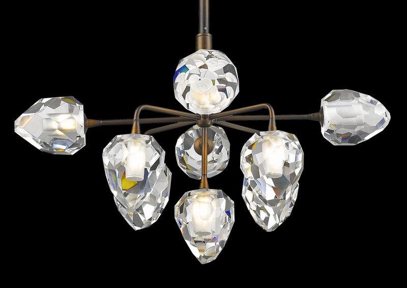 Изображение товара Подвесная люстра на штанге Delight Collection On the Rocks P68038L-9 gold