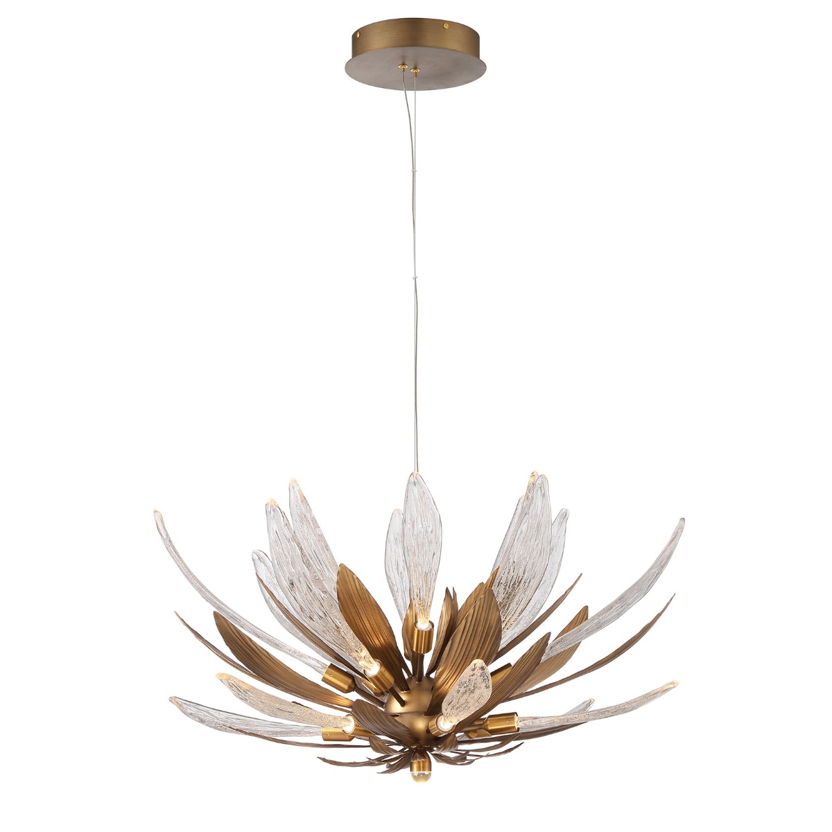 Изображение товара Подвесная люстра светодиодная Del light Collection RP168416-19 бронза стекло